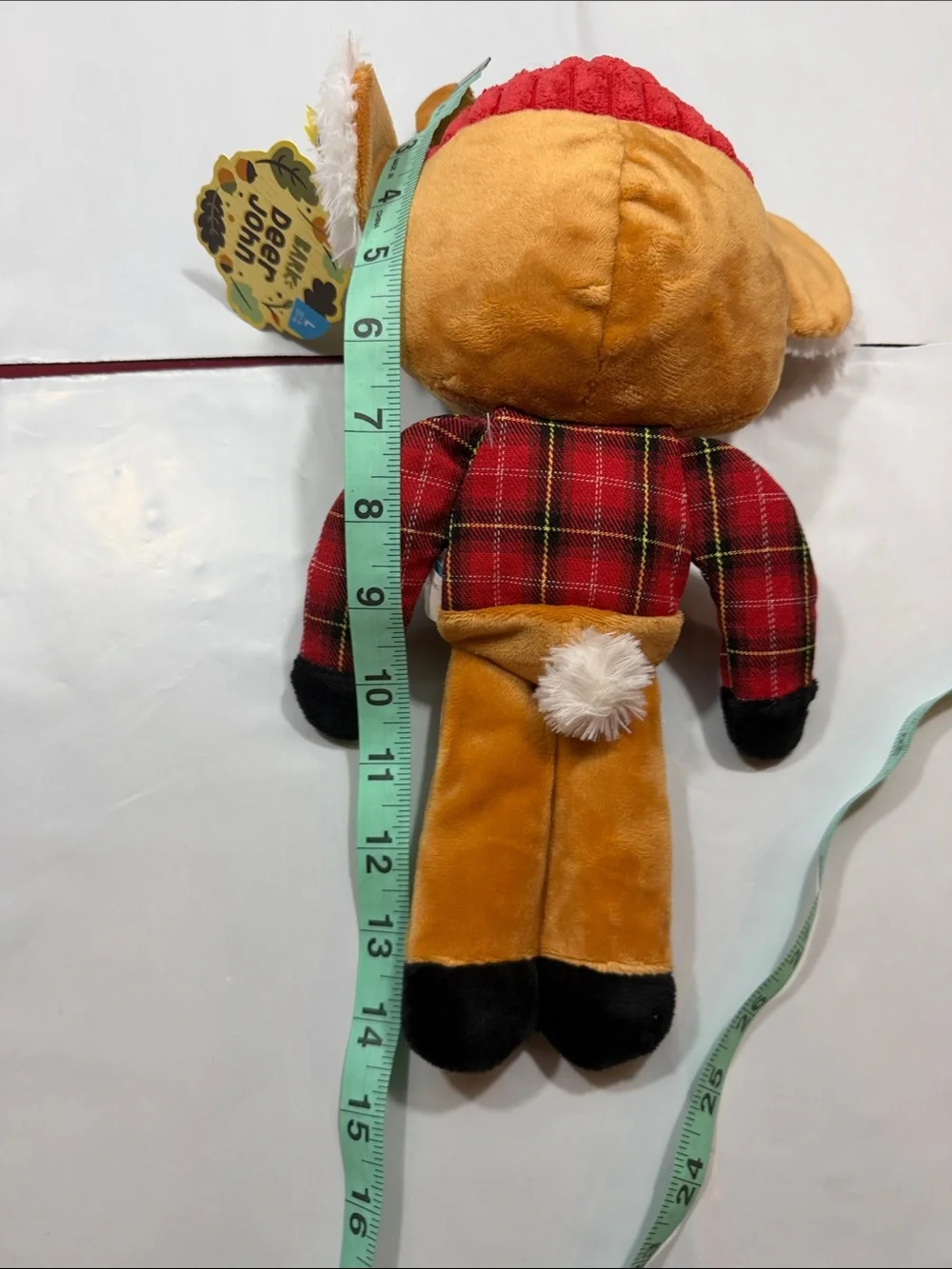 BARK DEER JOHN deer hunter Squeaky DOG TOY OCTOBER 2026 NEW red plaid shirt hat